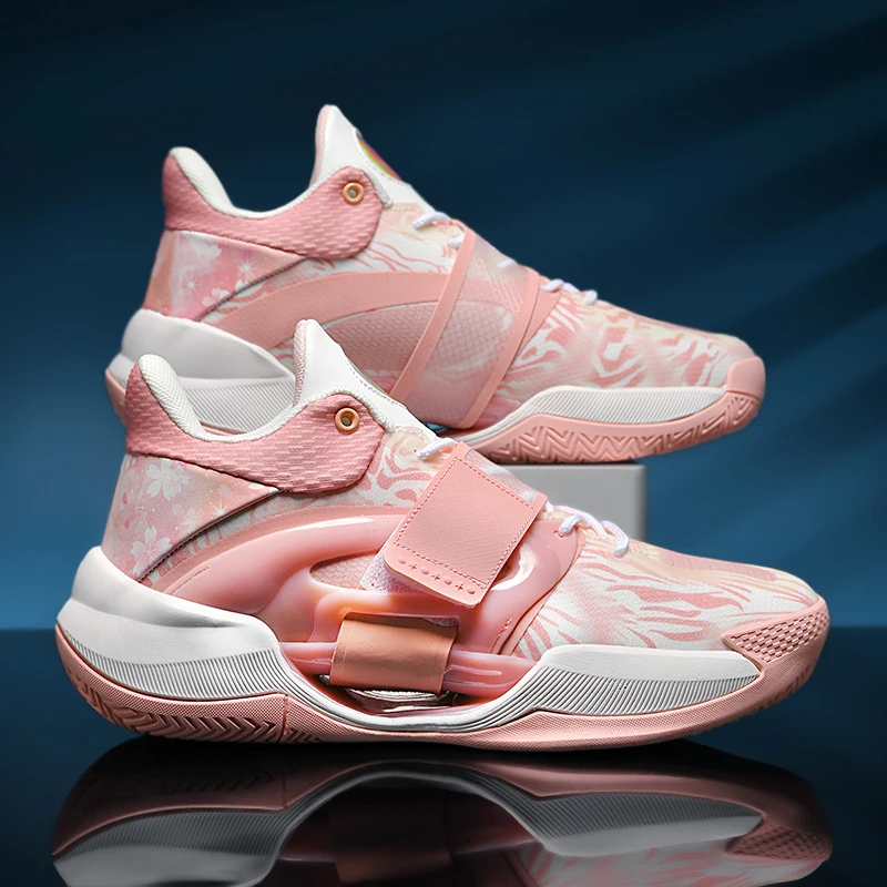 

High Quality Womens Basketball Sneakers Wearable Non-slip Training Sports Shoes Kids Cushion Basketball Shoes for Man