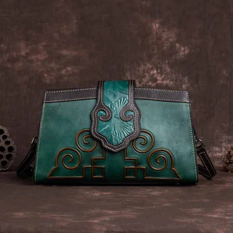 

Genuine Leather Shoulder Bag 2023 Vintage First Layer Cowhide Handbag Women Fashion Ladies Crossbody Bags