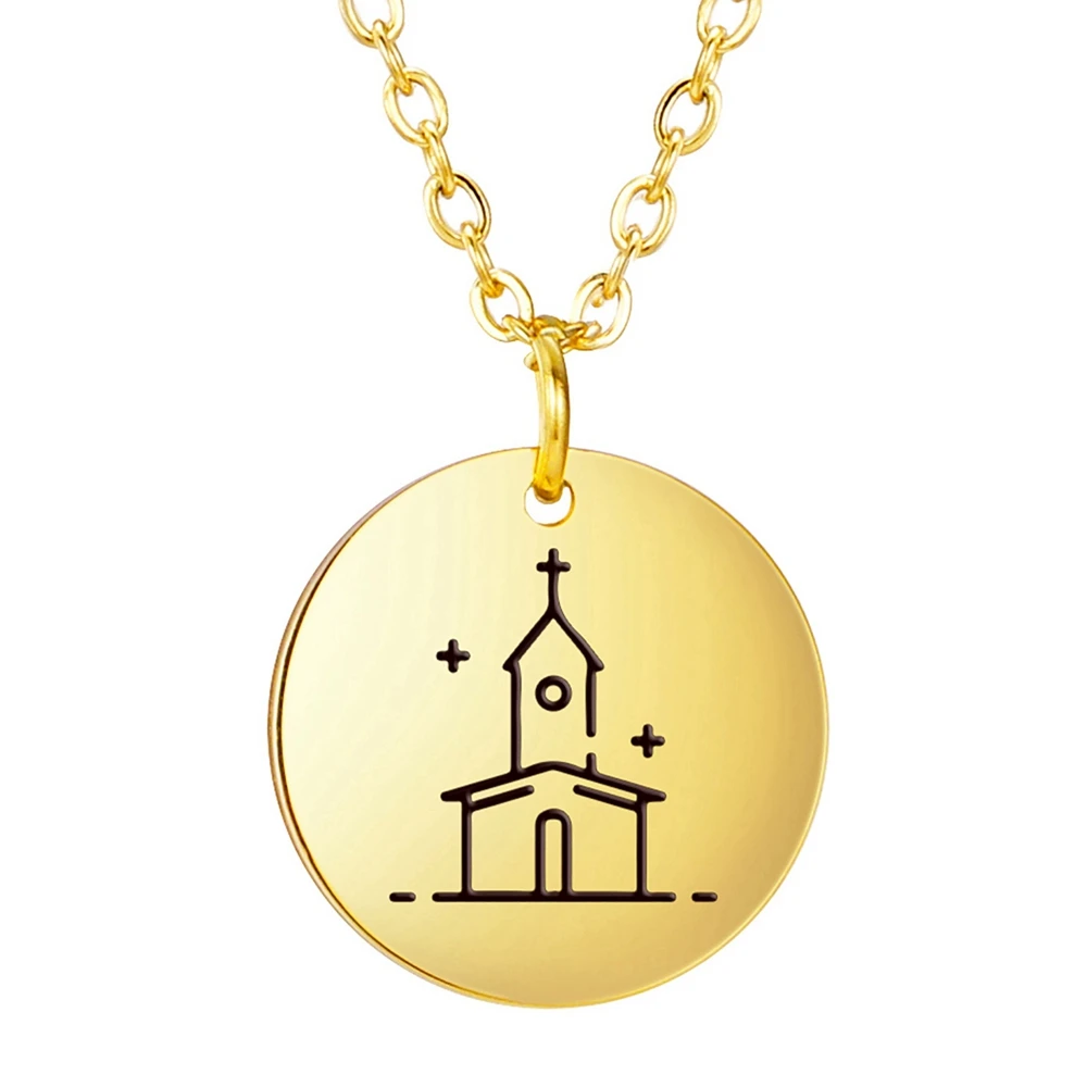 

Ожерелье с подвеской в виде круглого диска с цепочкой длиной 45 + 5 см, 3 цвета