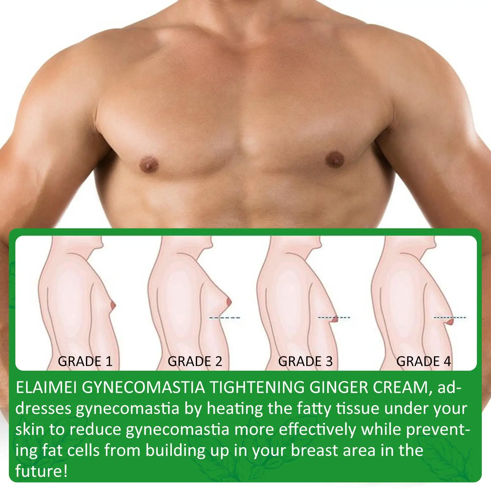 

Natural Plant Men's Breast Firming Massage Cream Burn Fat Tightening Chest Creams Reduce Muscle Chest Gynecomastia Shaping L2C0