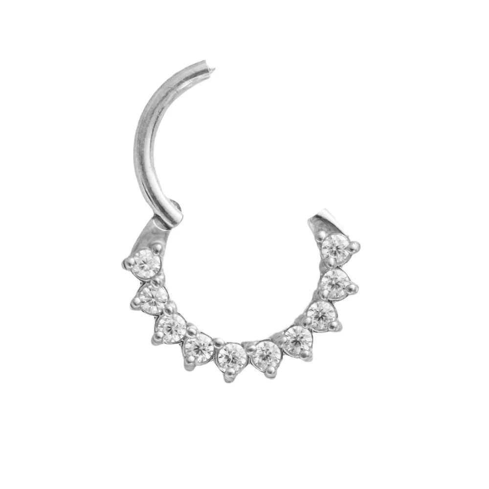 Трапециевидная перегородка 100% 316L из хирургической стали кольцо для пирсинга