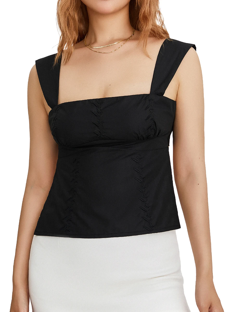 

Women Retro Floral Print Ruffle Hem Sleeveless Blouse V-Neck Backless Crop Top Y2K Fashion Streetwear