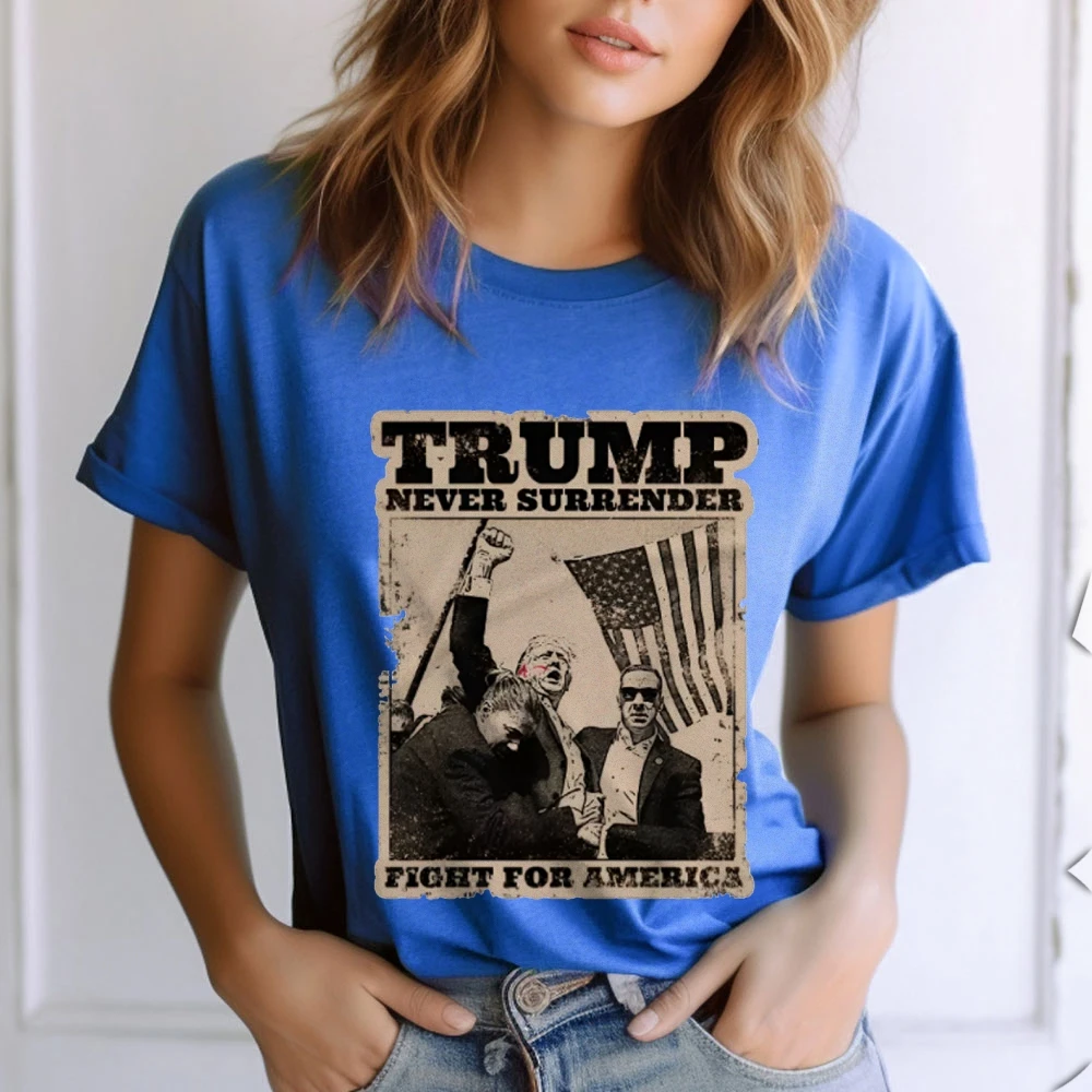 Хлопковая футболка с короткими рукавами не подает президента США Трампа