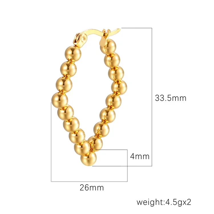 Showfay простые шикарные серьги-кольца из нержавеющей стали золотого цвета для