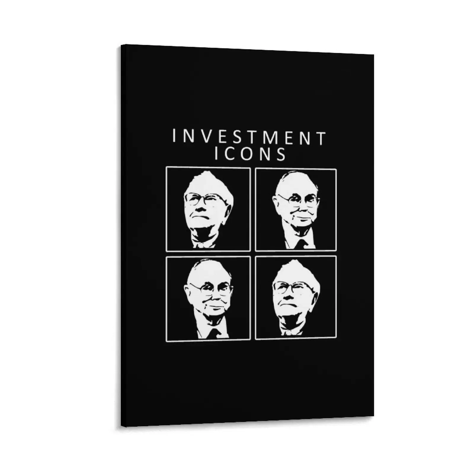 Инвестиционные значки-Воррен Бафффет и Чарли Мунер холст картина украшение для