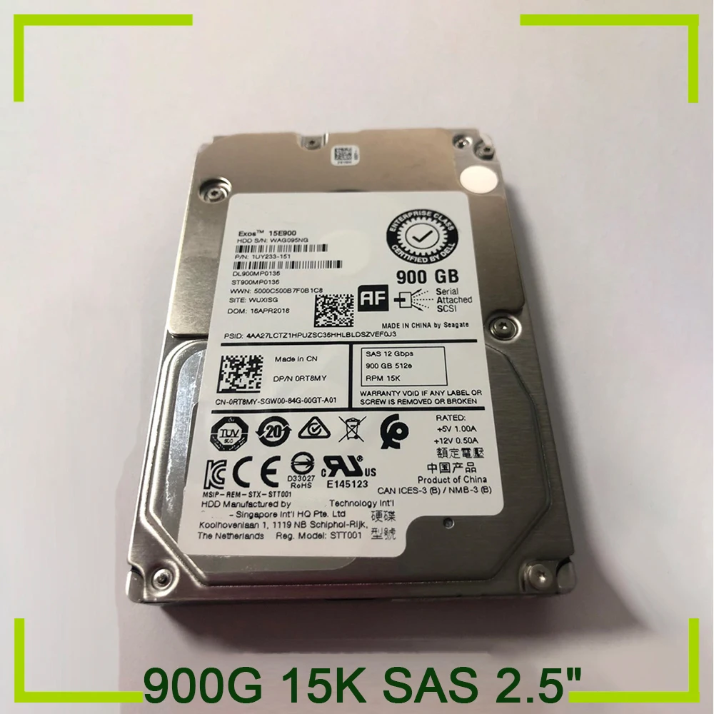 

For Seagate Server Hard Disk ST900MP0136 900G 15K SAS 2.5" 12G 0RT8MY 49RCK