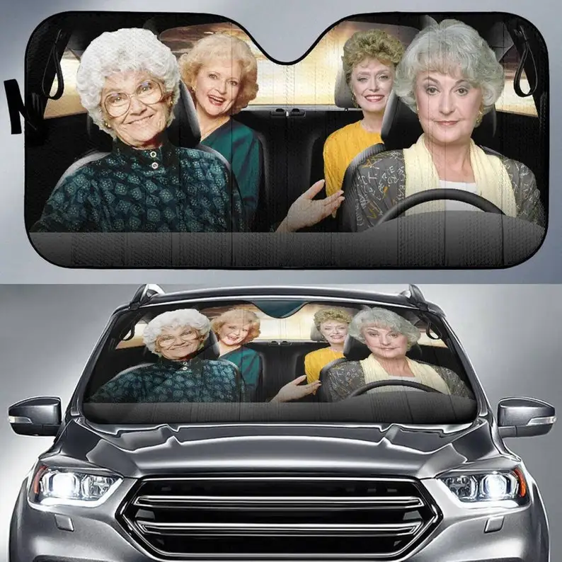 

The Golden Girls Car Auto Sun Shade Funny Windshield Fan Gift Sun Shade Car Winshield Sun Shade Car Front Window Sunshade