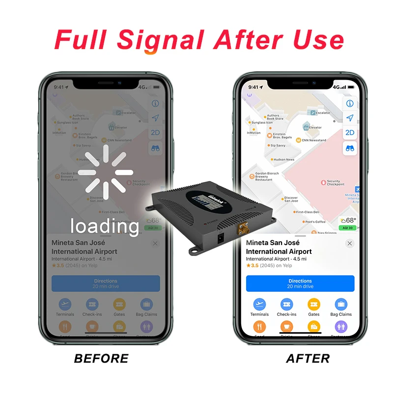 Lintratek GSM CDMA 2G 3G 850 Cell Mobile Phone Signal Booster Repeater 850MHZ 1700 1900 4G Cellular Amplifier Antenna 10M Kit