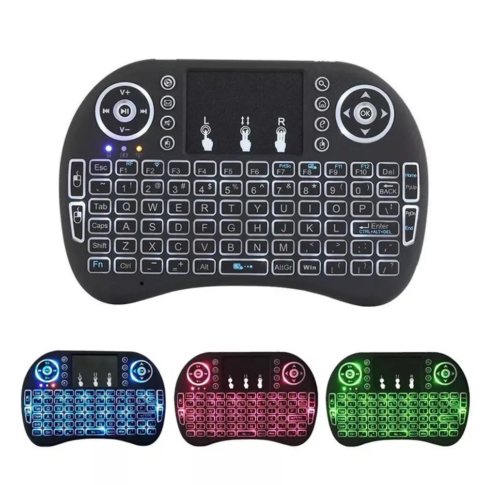 

I8 Backlit Mini Wireless Keyboard English 2.4G Air Mouse Remote Touchpad for Android TV Box PC