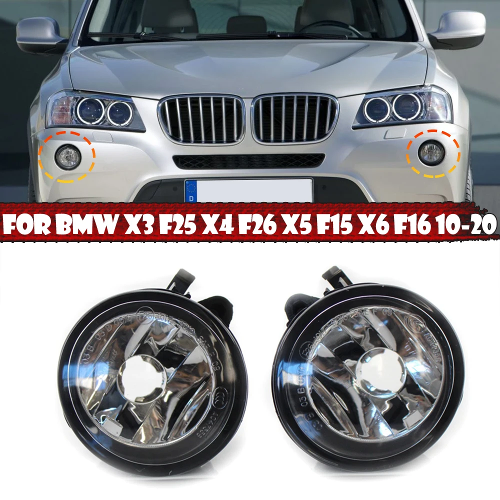 

Front Bumper Fog Lamp Lights Without Bulb For BMW X3 F25 X4 F26 X5 F15 X6 F16 2010-2020 63177238787 63177238788 Car Accessories