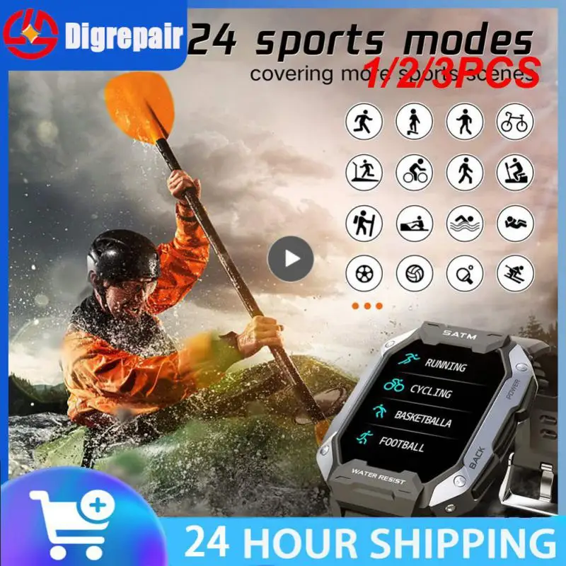 

1/2/3 шт. 2022 мужские Смарт-часы 5ATM IP68 Водонепроницаемые часы для плавания мониторинг здоровья 24 спортивных режима Смарт-часы для IOS