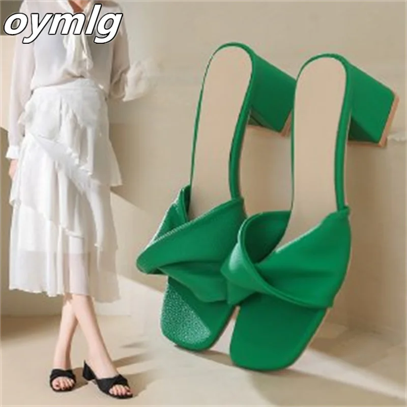 

Net red square head high-heeled sandals 2022 summer new women's sandals and slippers women shoes high heel designer sandals