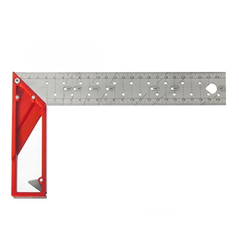 

25cm Multifunction Stainless Steel Metal Square Angle Marking Right Ruler For Joiner Carpenter tools