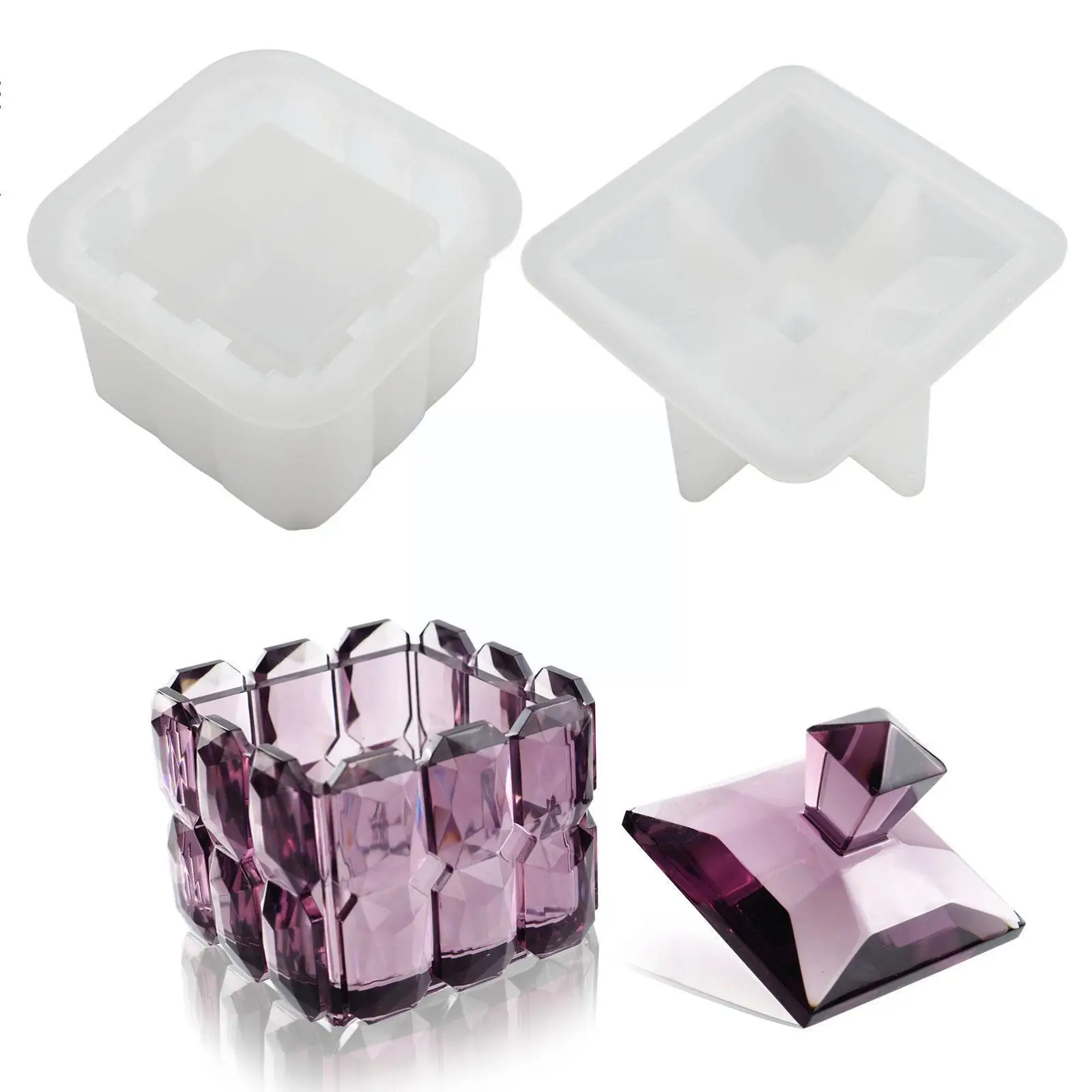 

Silicone Jewelry Storage Box Mold Resin Making Mould Supplies Casting Epoxy Mold Handicraft Resin Craft Accessories Silicon Y6y9