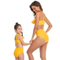 family matching swimwear mother and daughter swimsuit 2ps mom and me swimsuit bikini 2021summer family matching outfits swimsuit