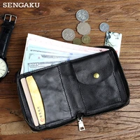 handmade wrinkle wallet original leather genuine cow leather vertical mens wallets retro money clips luxury short billfold purse