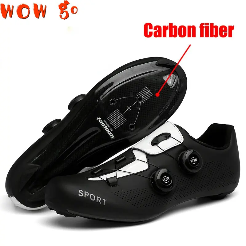 

2022 Carbon fiber sole cycling shoes mtb bike sneakers cleat Non-slip Men's biking shoes Bicycle shoes spd road footwear speed