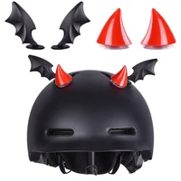 universal motorcycle short devil horns helmet decorative motorbike styling stickers motocycle helmets accessories 2pcsset