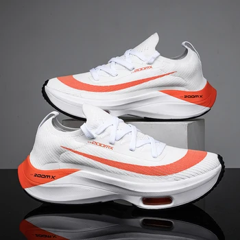 Unisex Fashion Men's Sneakers Lace Up Round Toe Cushioning Running Shoes for Woman Trainer Race Breathable Couple Tenis Shose 1