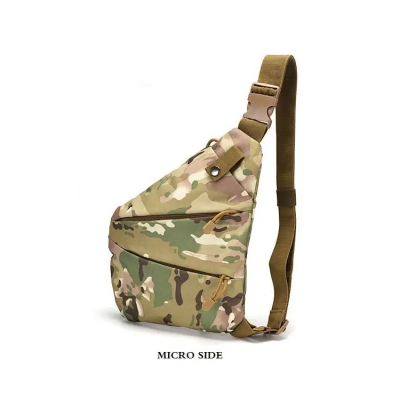 Outdoor Camouflage Riding Climbing Chest Bag Light Waterproof Storage Bag Men's Shoulder Messenger Bag Leisure Travel Chest Pack