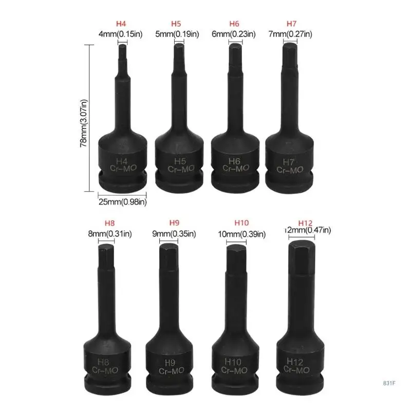 Шестигранные ключи Динамометрические Торцевой ключ с храповым механизмом H5 H6 H7 H8