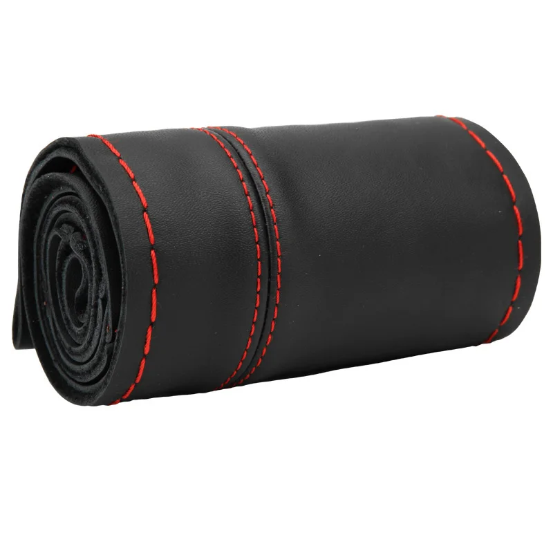 

Плетеный чехол из натуральной кожи, ручное шитье, чехол на руль автомобиля, 38 см для Ford Focus 2 3 4 5 Mondeo MK2 MK3 MK4 MK7 Fiesta