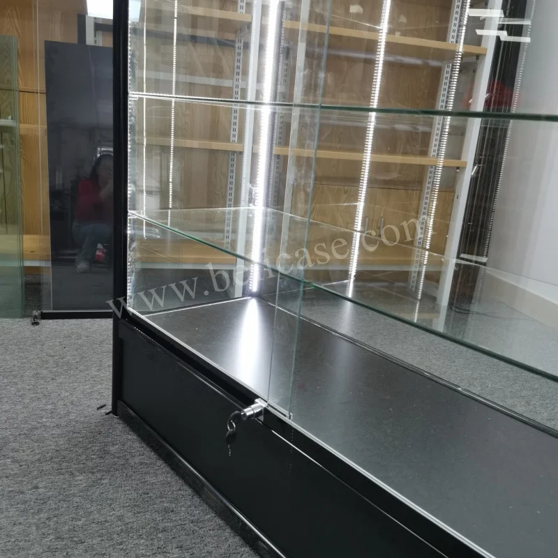 На заказ светодиодный стеклянный Витринный Шкаф для розничного магазина