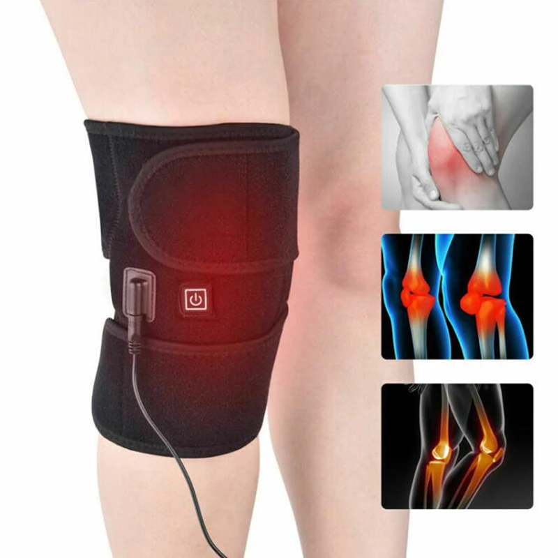 

Electric Heating Knee Brace for Arthritis Legs Massage Infrared Light Therapy Knee Support Cold Joint Ankle Pad Pain Relief Devi