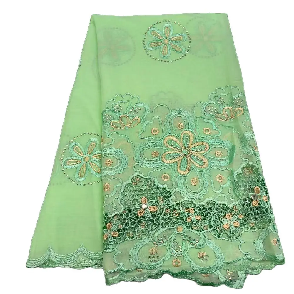 Luxury Scarf High Quality 100% Cotton Dubai African Women Islamic Scarf LOVE pattern Embroidery Chemical Lace Scarf  many color