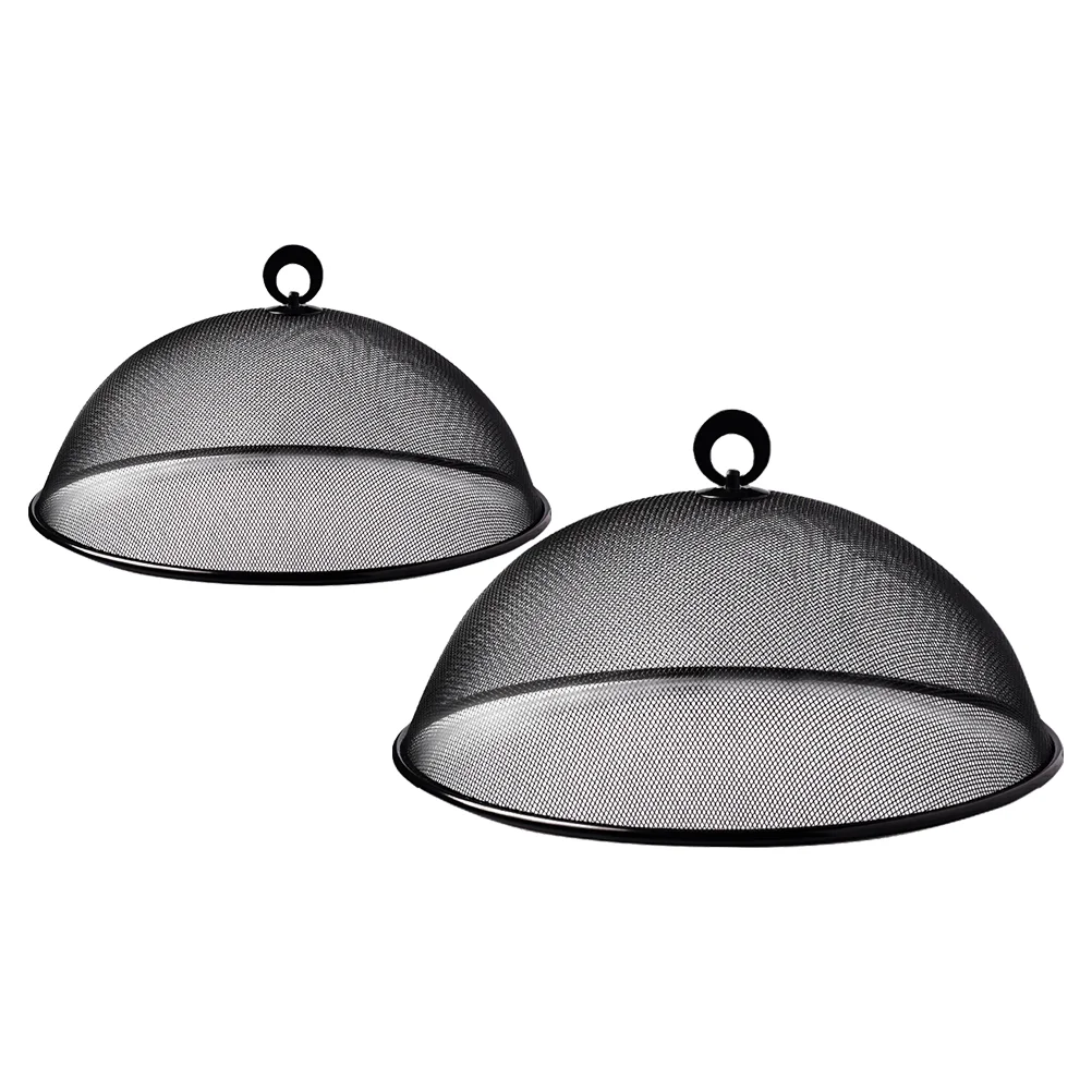 

2 Pcs Food Meal Cover Home Storage Kitchen Foldable Umbrella Protector Iron Fly-proof Protective Dish Tent Screen