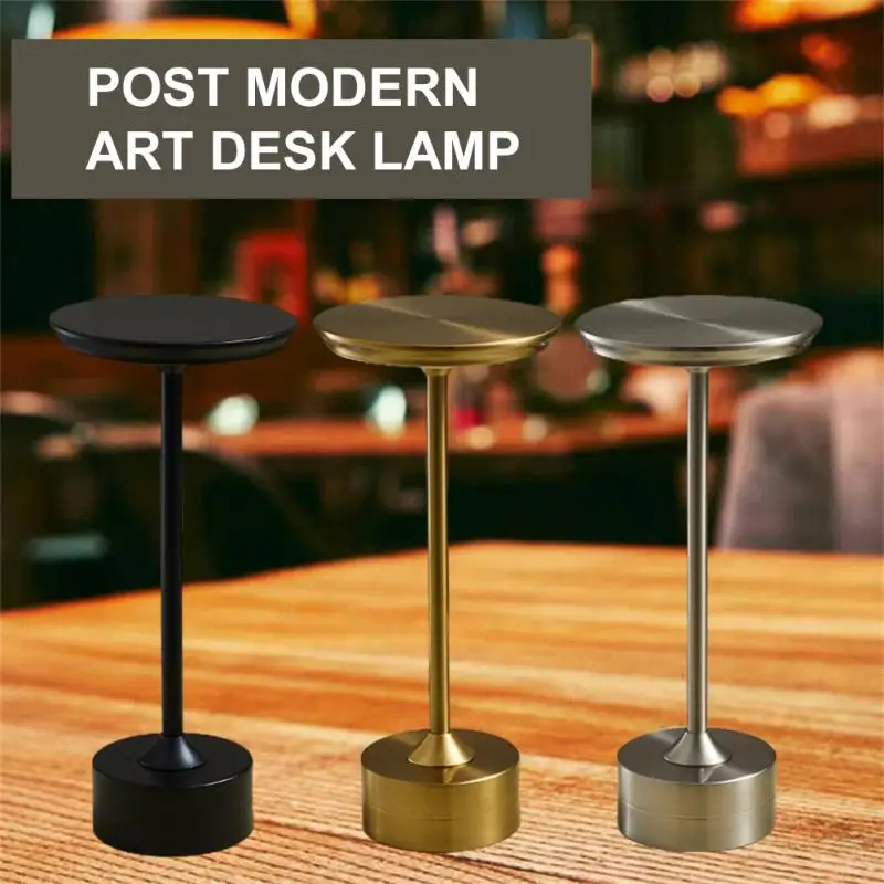 

Coffee Table Decor Bedroom Decoration Led Metal Desk Lamp For Study Bedside Cordless Brightness Night Light Lamp Dimming Usb