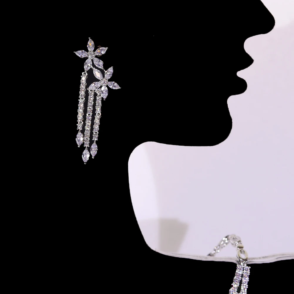 ASNORA элегантное пятислойное ожерелье с цветком CZ высокое качество длинная