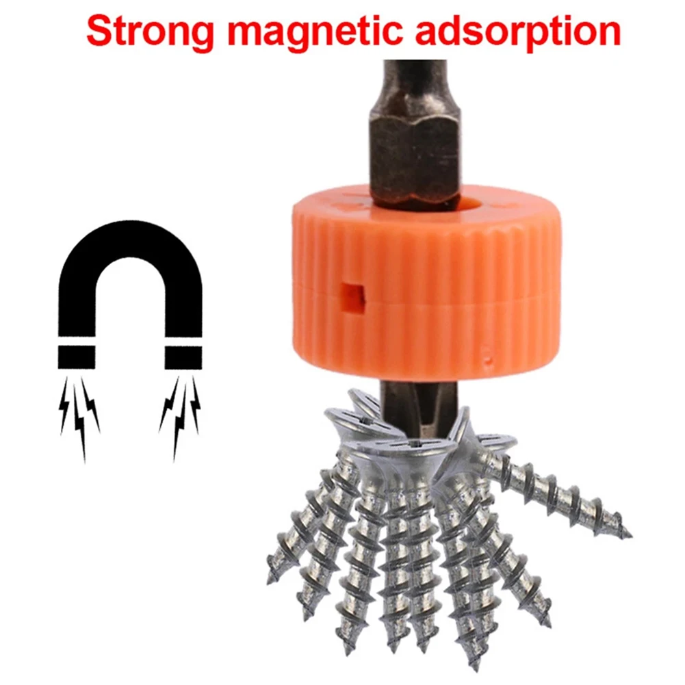 

5Pcs 7mm Orange Mini Round Magnetic Ring Pick Up Tool Used For Magnetizer Ring For Screwdriver Bits Hand Tool Sets