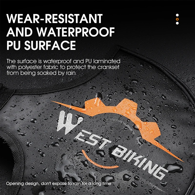 WEST BIKING Bike Crankset Guard Waterproof Dustproof Chainring Protector Cover Pad MTB Road Bicycle Chainwheel Sprockets Cover