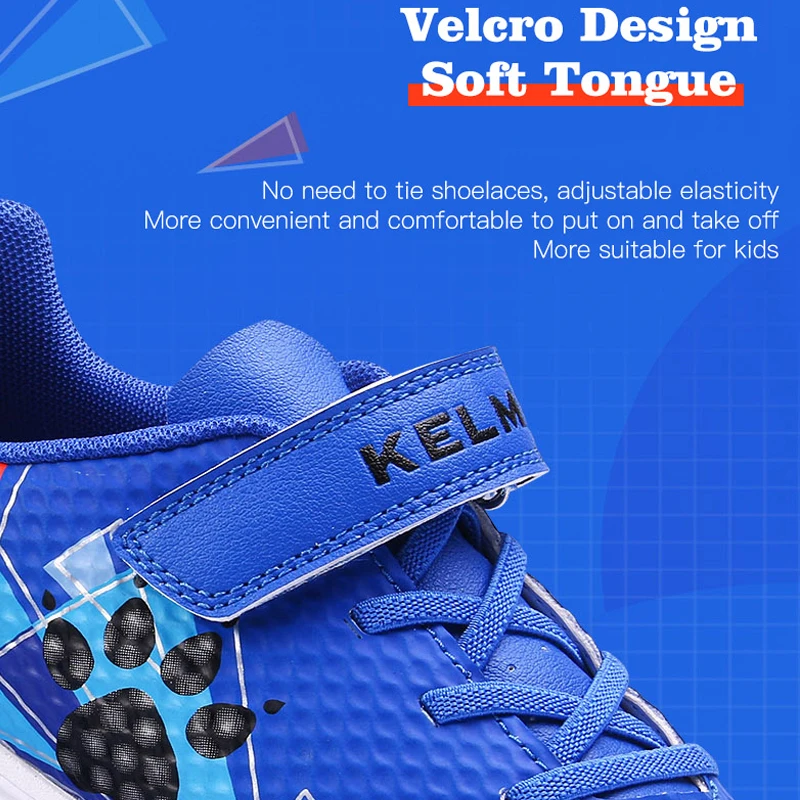 KELME Kid's Professional Soccer Shoes Grass TF Football Boots Boys Football Training Shoes Girls Football Sneakers ZX90113052