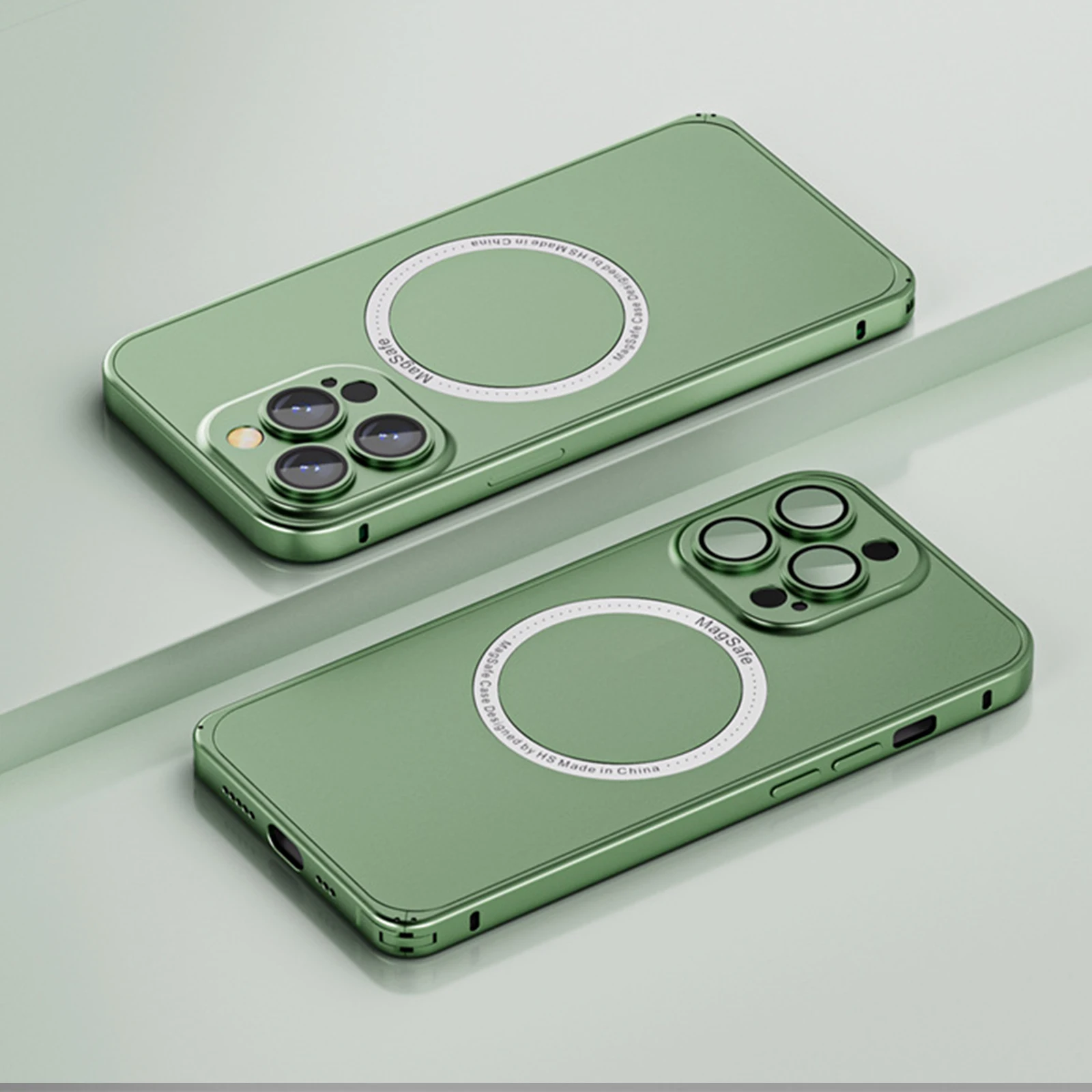 

For iPhone14 Pro Max Plus Electroplate Case Thin Slim for Magsafe Wireless Phone Case with Lens Camera Protector Flim Shockproof