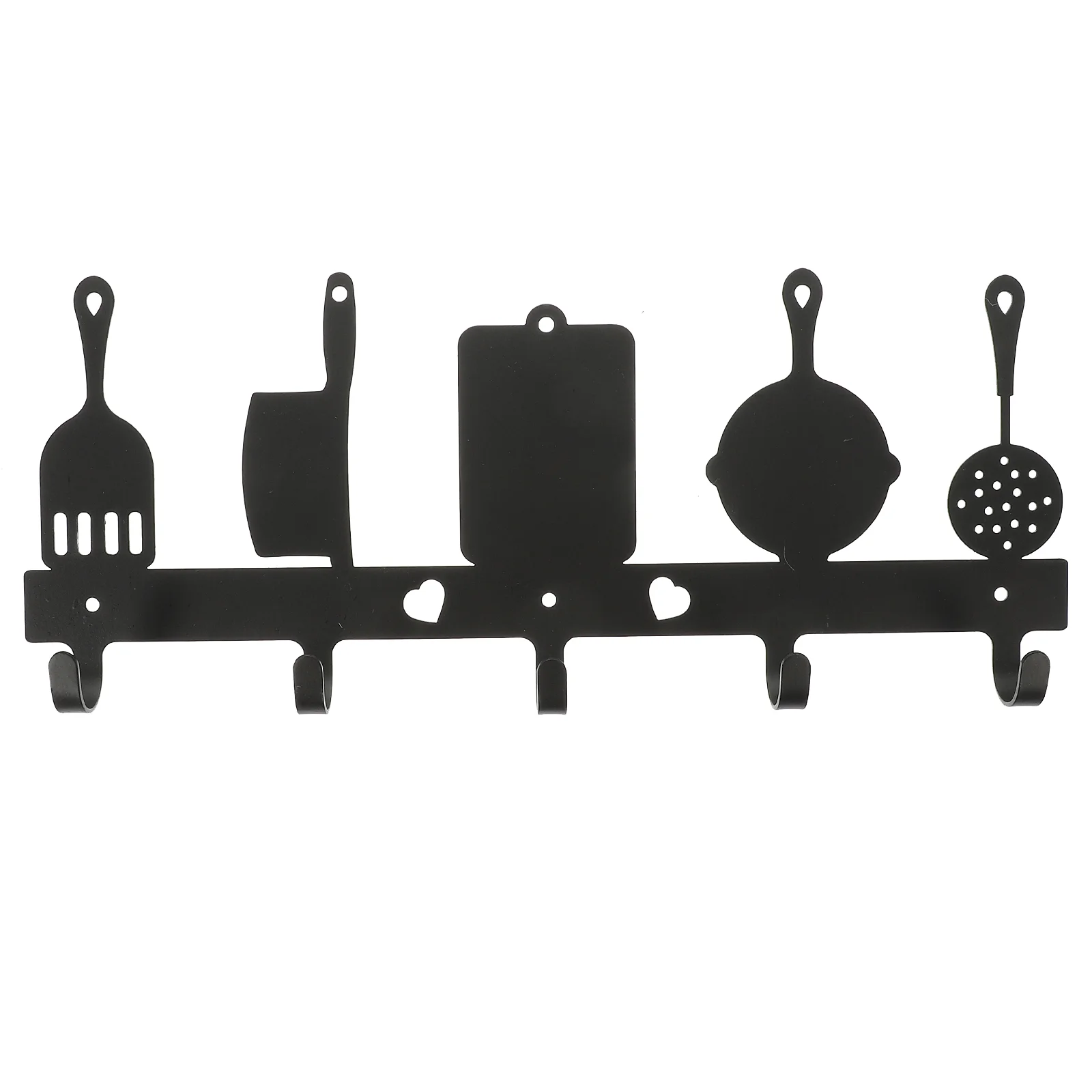 

Black Hooks Multifunctional Decorate Metal Wall Bathroom Door Hanging Coats Hat
