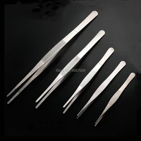 5pcs10pcs stainless steel straight tweezer thicken medical round head surgical tweezer 12 5141618202530cm for laboratory