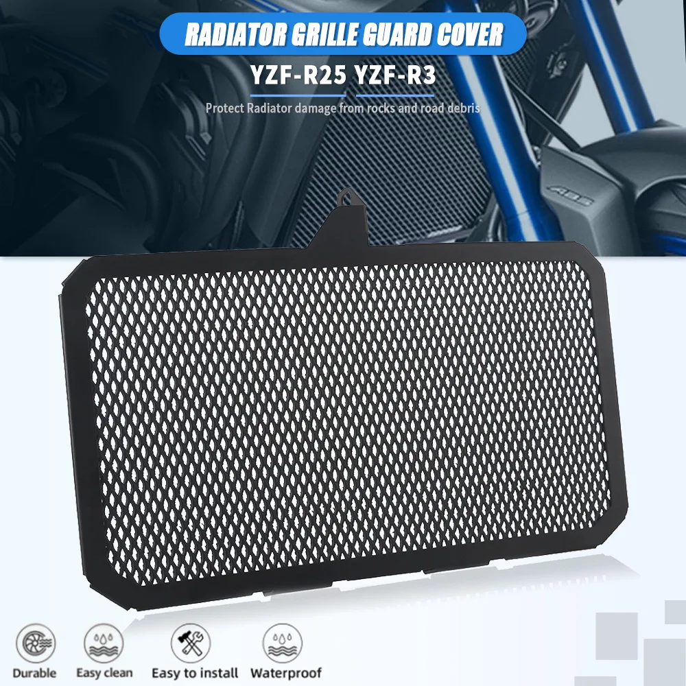 

For YAMAHA YZF R25 R3 YZFR25 YZFR3 YZF-R3 YZF-R25 2014-2021 Motorcycle Radiator Grille Cover Guard Aluminum Protection Protetor