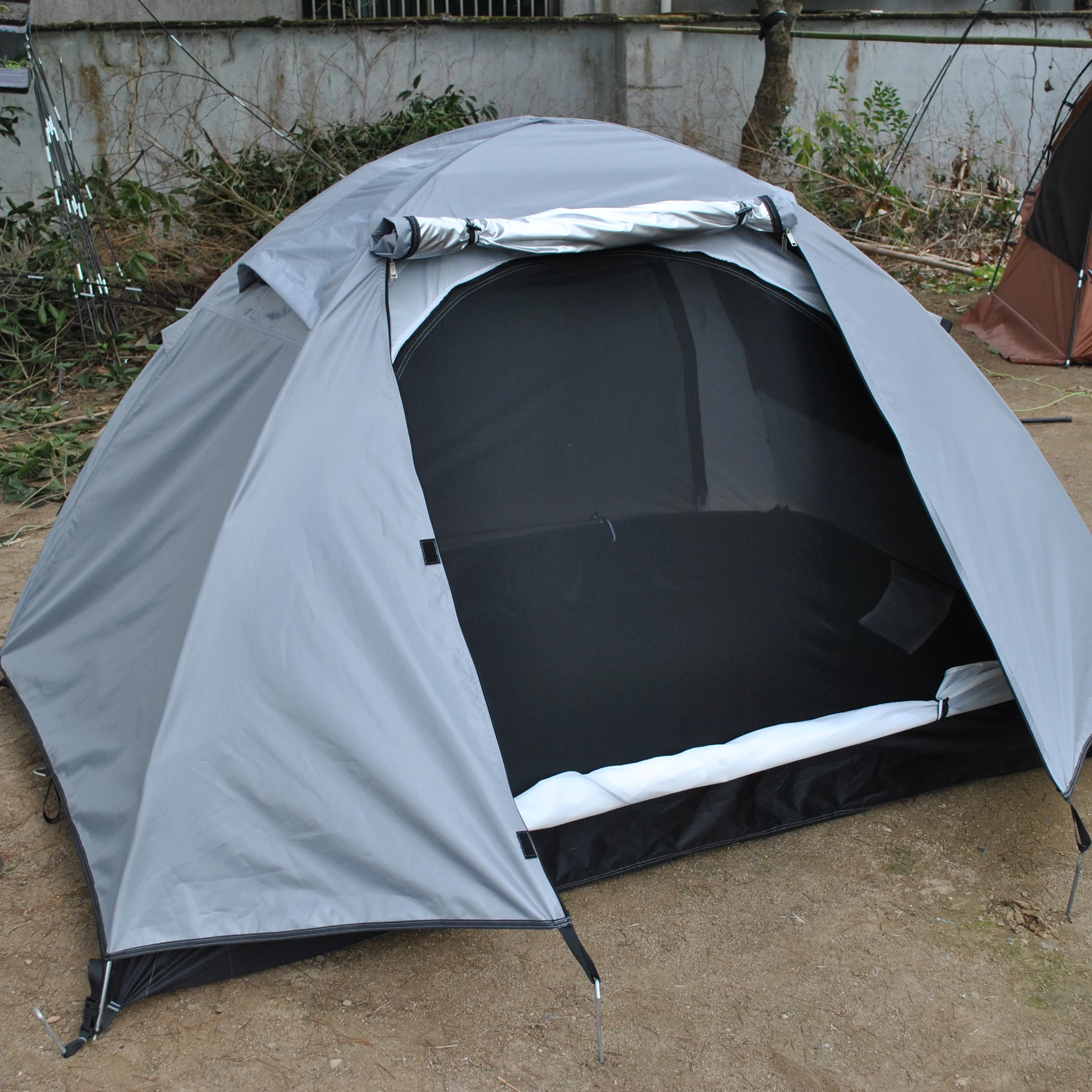 Прочная 4-сезонная палатка для 2 человек солнцезащитная с рюкзаком кемпинга CZX-745