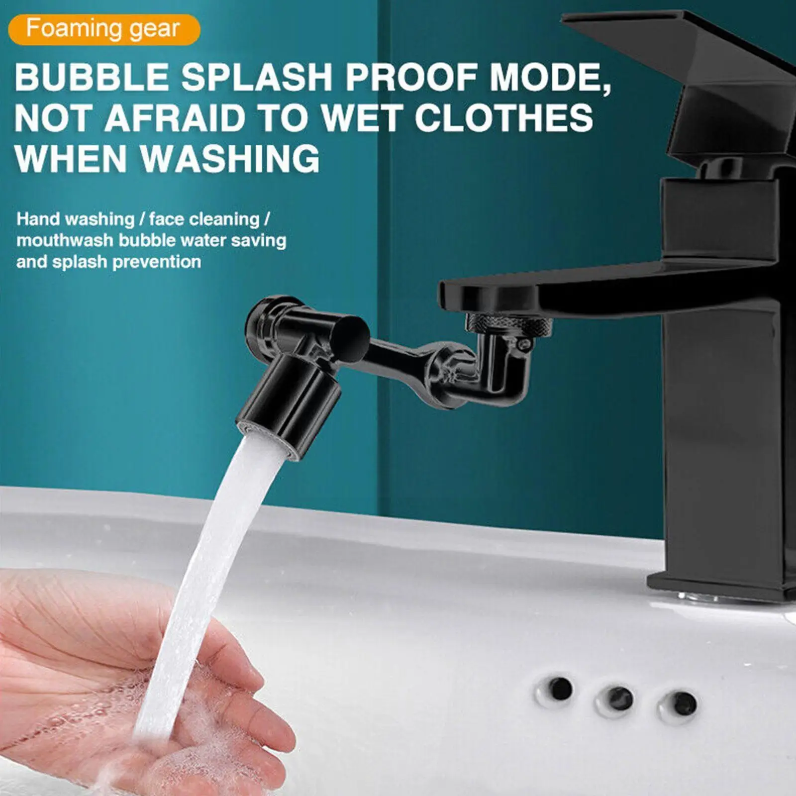 

Universal 1080° Rotatable Faucet Aerator Extender Plastic Splash Filter Faucet Bubbler Robotic Arm For Kitchen Bathroom Too P8z9