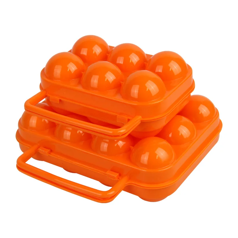 

6/12 Grid Egg Storage Box Plastic Travel Portable Kitchen Utensils Outdoor Picnic BBQ Camping Tableware Camping Gear