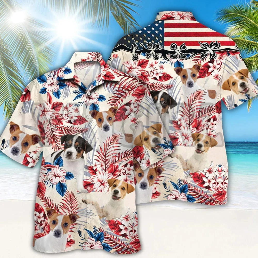 Jack Russell Terrier Hawaiian Shirt  3D All Over Printed Hawaiian Shirt Men's For Women's Harajuku Casual Shirt Unisex