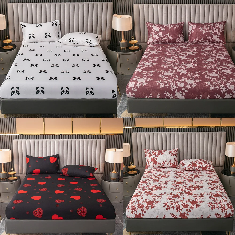 1 шт. постельное белье из полиэстера с мультяшным медведем только простыня (без