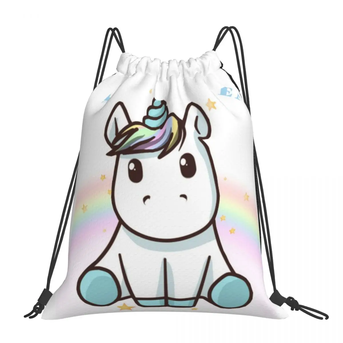 

Unicorn Backpacks Casual Portable Drawstring Bags Drawstring Bundle Pocket Sports Bag Book Bags For Travel School