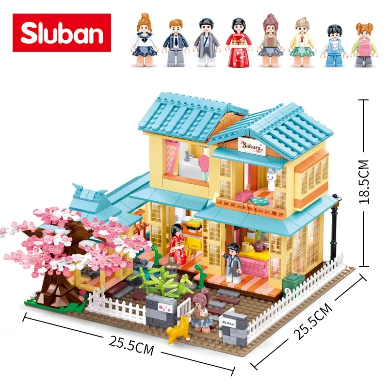 

Friends Sakura Dreaming Holiday Villa House Apartament Casa Castle City Building Blocks Bricks Construction Toys for Girls Kids