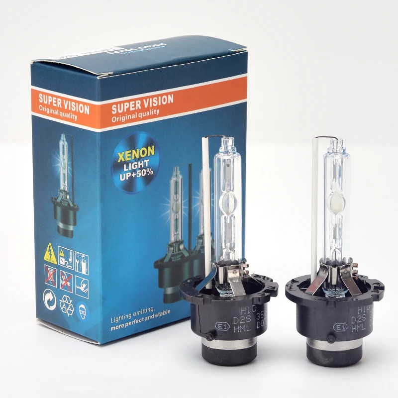 

2 шт. D2S D2R D4S 4300K 6000K 8000K HID ксеноновая лампа для фар с металлическим держателем