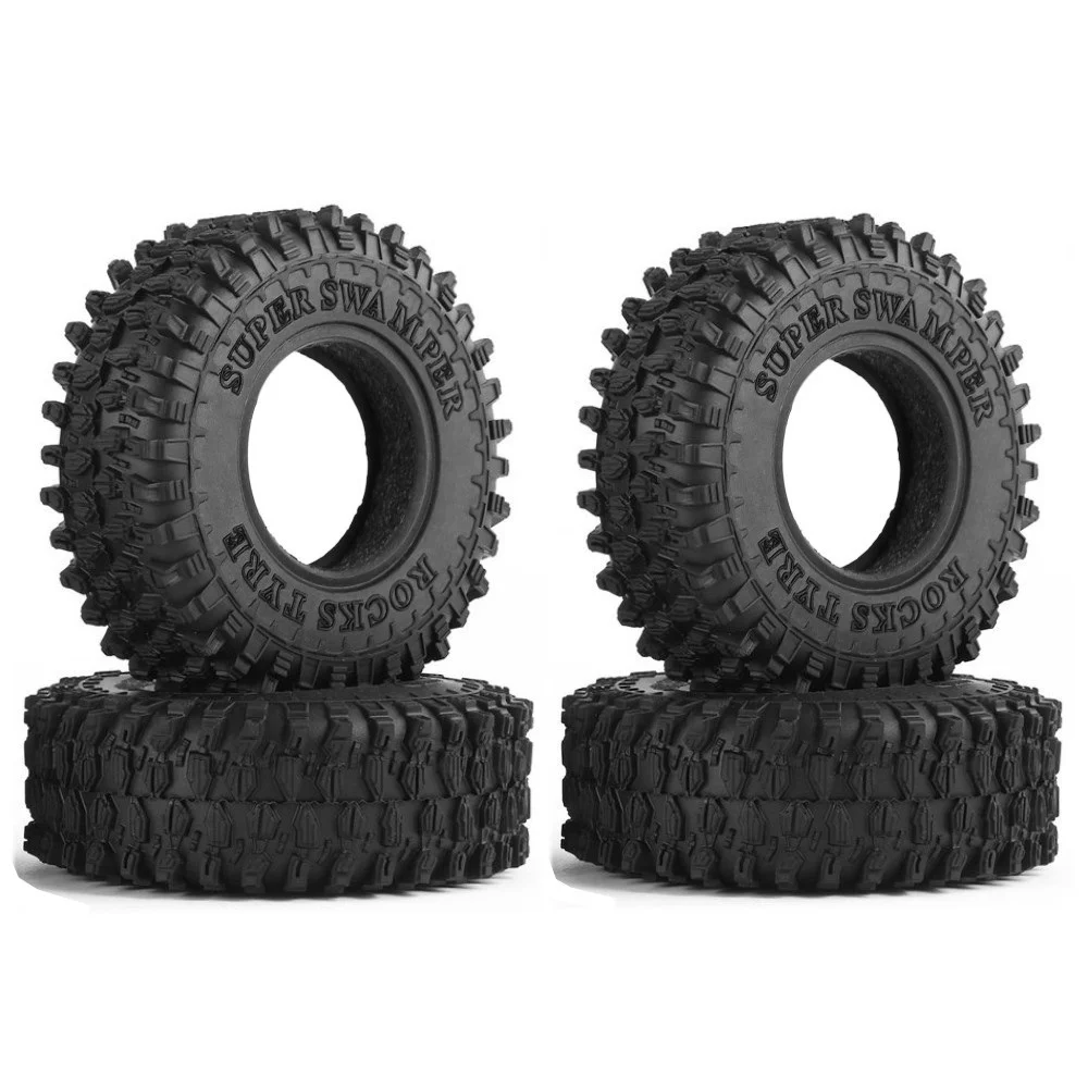 

4PCS 52X18mm 1.0 inch Soft Rubber Wheel Tires Tyre for 1/24 RC Crawler Car Axial SCX24 90081 AXI00002 Upgrade Parts