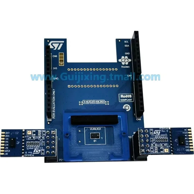 Комплект разработки P-NUCLEO-53L3A2 содержит датчики дальности X-NUCLEO-53L3A2 и NUCLEO-F401RE VL53L3CX.