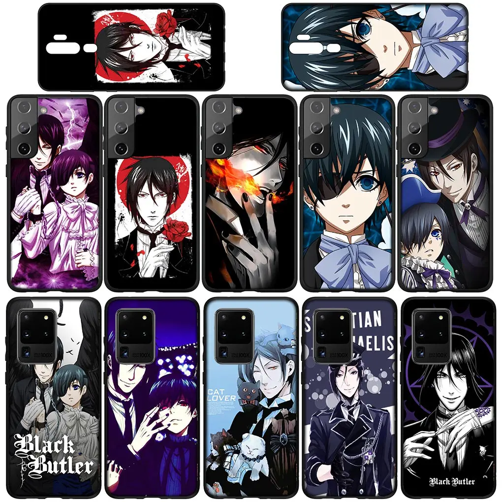 Чехол для Телефона Черный Батлер Kuroshitsuji Samsung Galaxy Note 20 Ultra 10 8 9 S10 Lite S9 + A6 A8 Plus A7 A9